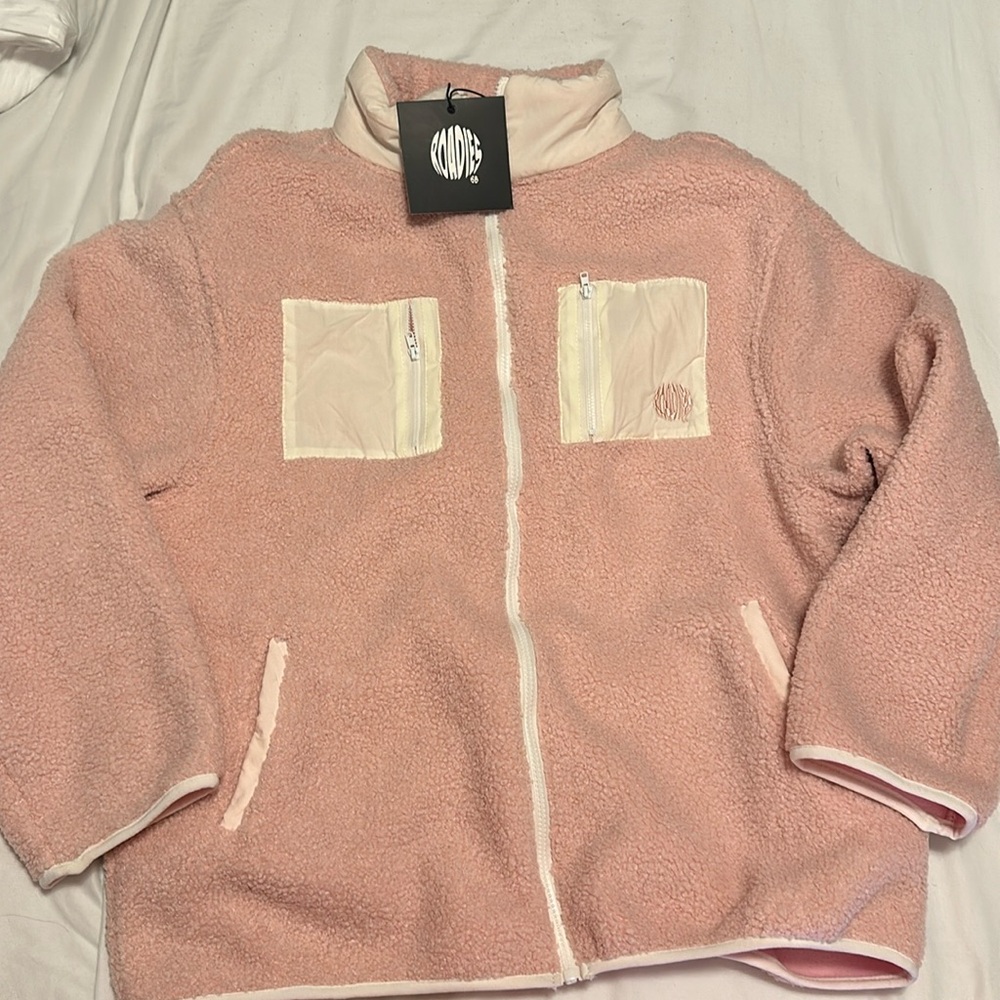 3/$125 NWT Oversized Pink Sherpa Jacket size small